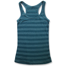 Bluish Green Stripes Tank Top