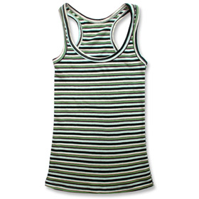 Green-White-Green Tank Top