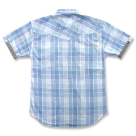 BACK - Just Got Light Blue Plaid Shirt