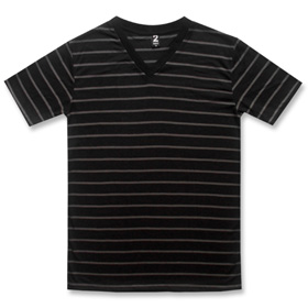 Stripey, Dark Grey Top