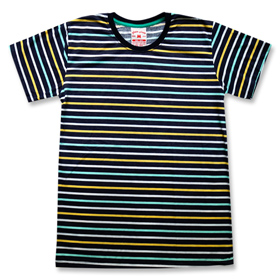 Blue/Yellow/White Stripe Top