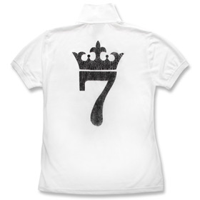 BACK - White '7' Polo
